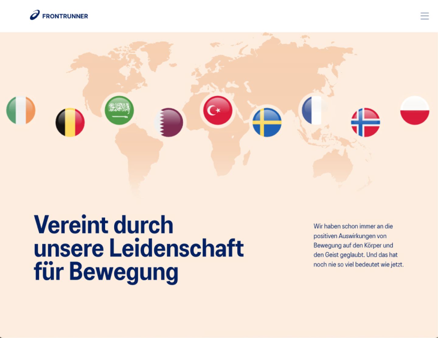 ASICS FrontRunner country overview